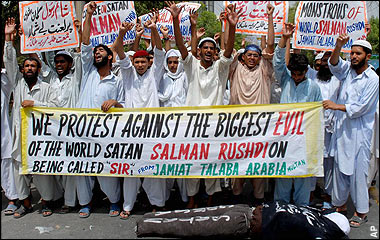 Protesting the 'biggest evil.' (UK Telegraph)