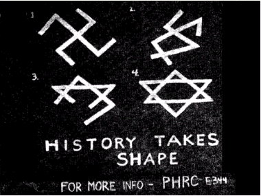 Swastika morphing into Jewish star